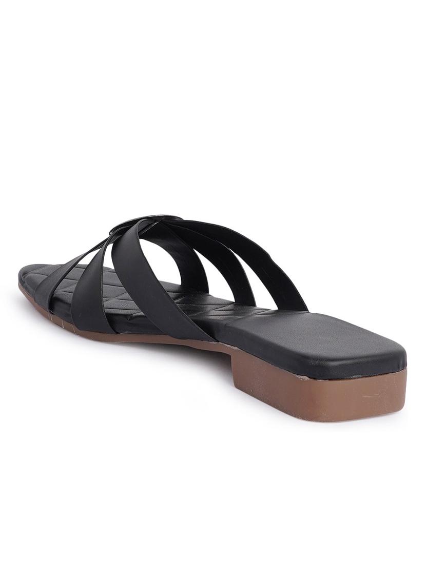black slip on sandal - 21000818 -  Standard Image - 1
