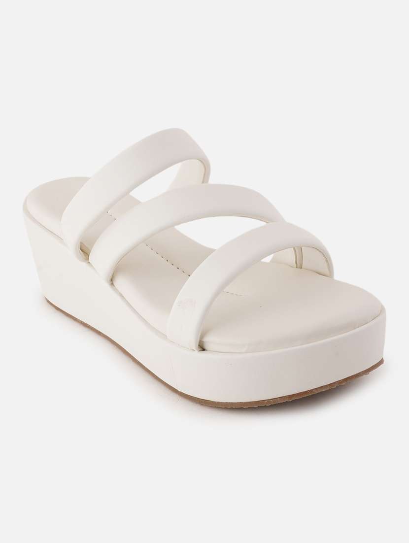 women solid color slip on wedge - 21000898 -  Standard Image - 1