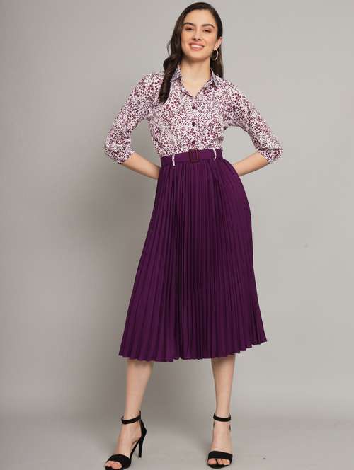 women floral printed a-line dress - 21000968 - Standard Image - 0