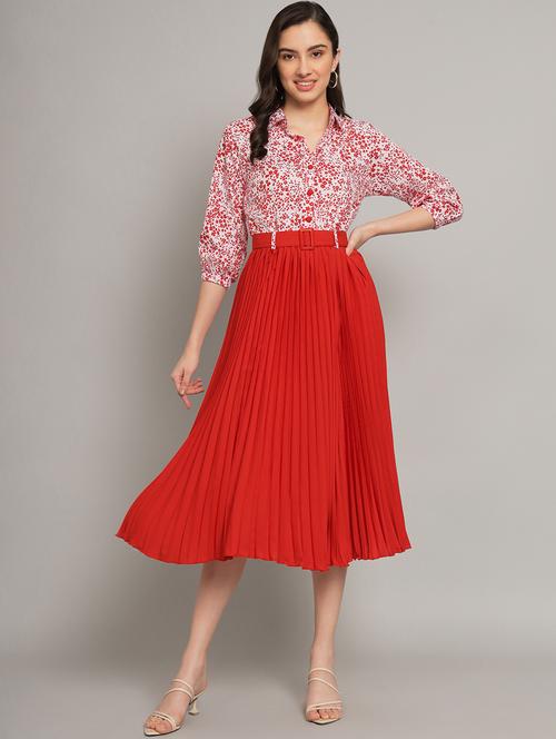 women floral printed a-line dress - 21000976 - Standard Image - 0