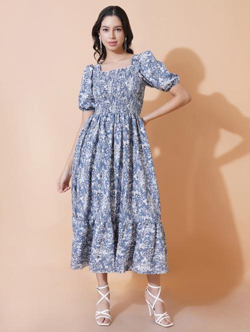 women floral print tiered dress - 21001008 -  Standard Image - 0