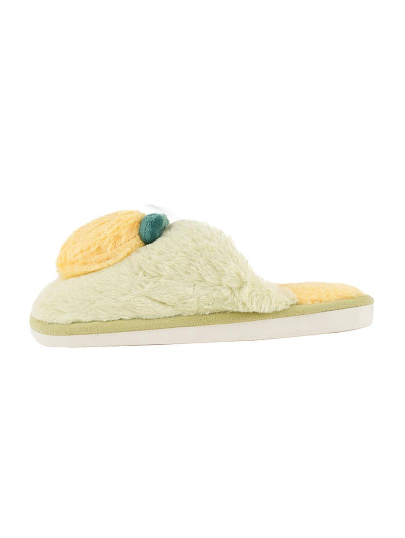 yellow fur slip on flip flops - 21004319 -  Standard Image - 1