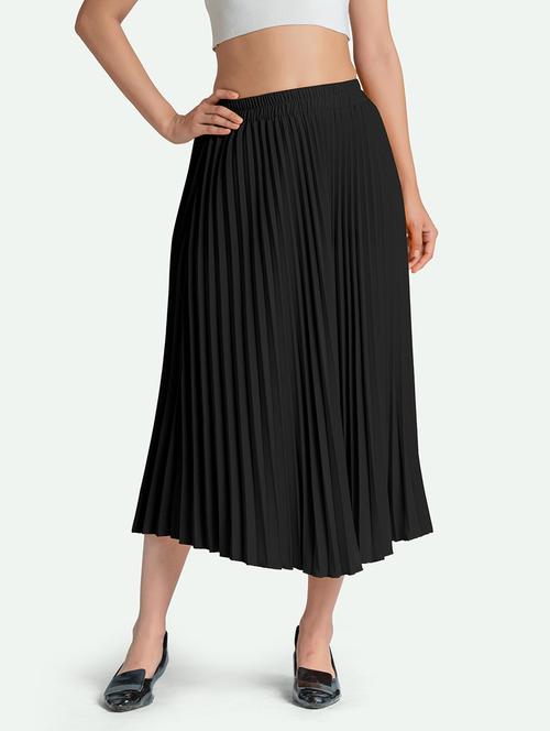 black polyester aline skirts - 21008400 -  Standard Image - 0