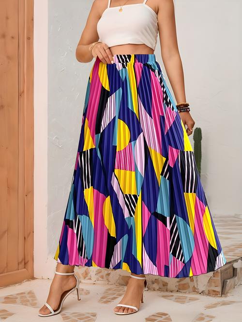 multi coloured printed detailed skirt - 21008420 -  Standard Image - 0
