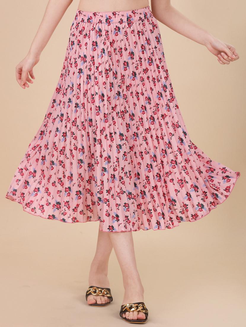 women floral printed a-line skirt - 21008460 - Standard Image - 1