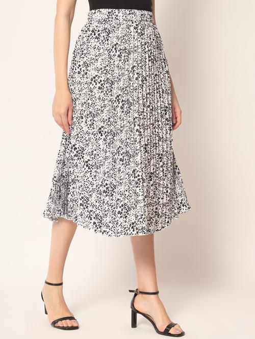 white floral printed detailed skirt - 21008465 - Standard Image - 0