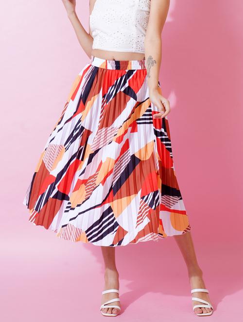 multi coloured printed detailed skirt - 21008494 - Standard Image - 0