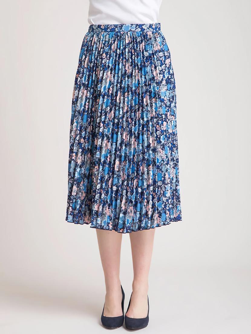 blue floral printed detailed skirt - 21008498 - Zoom Image - 0
