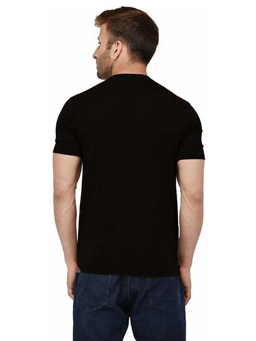 men chest print round neck t-shirt - 21012104 -  Standard Image - 1
