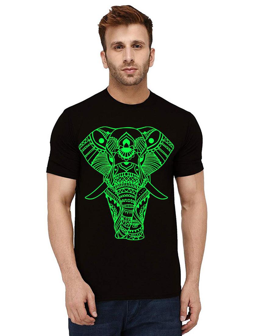 men's round neck front print t-shirt - 21012470 - Zoom Image - 0
