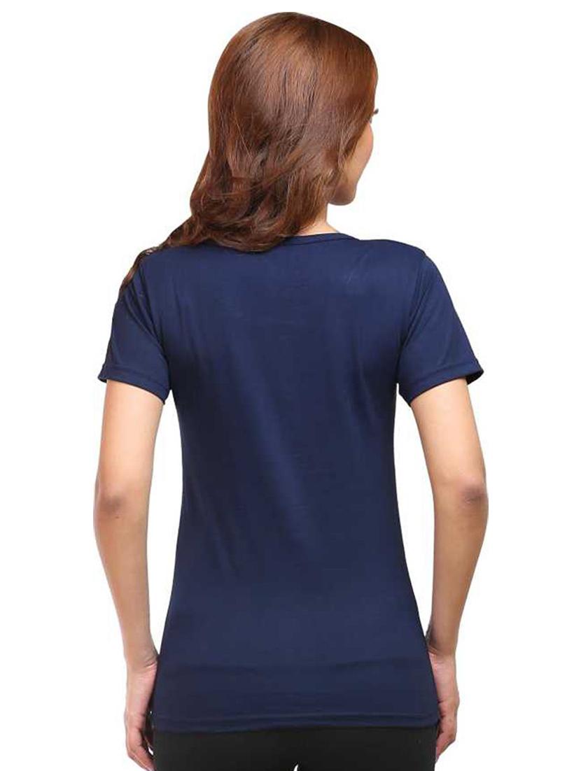 women round neck front print t-shirt - 21015535 - Standard Image - 1