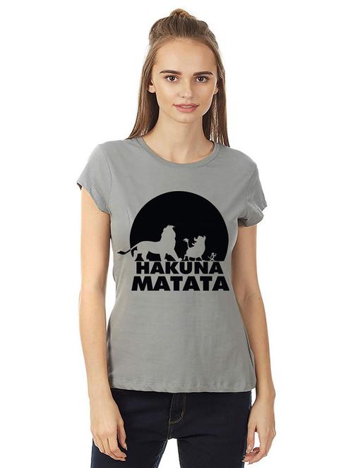 women round neck front print t-shirt - 21015627 -  Standard Image - 0