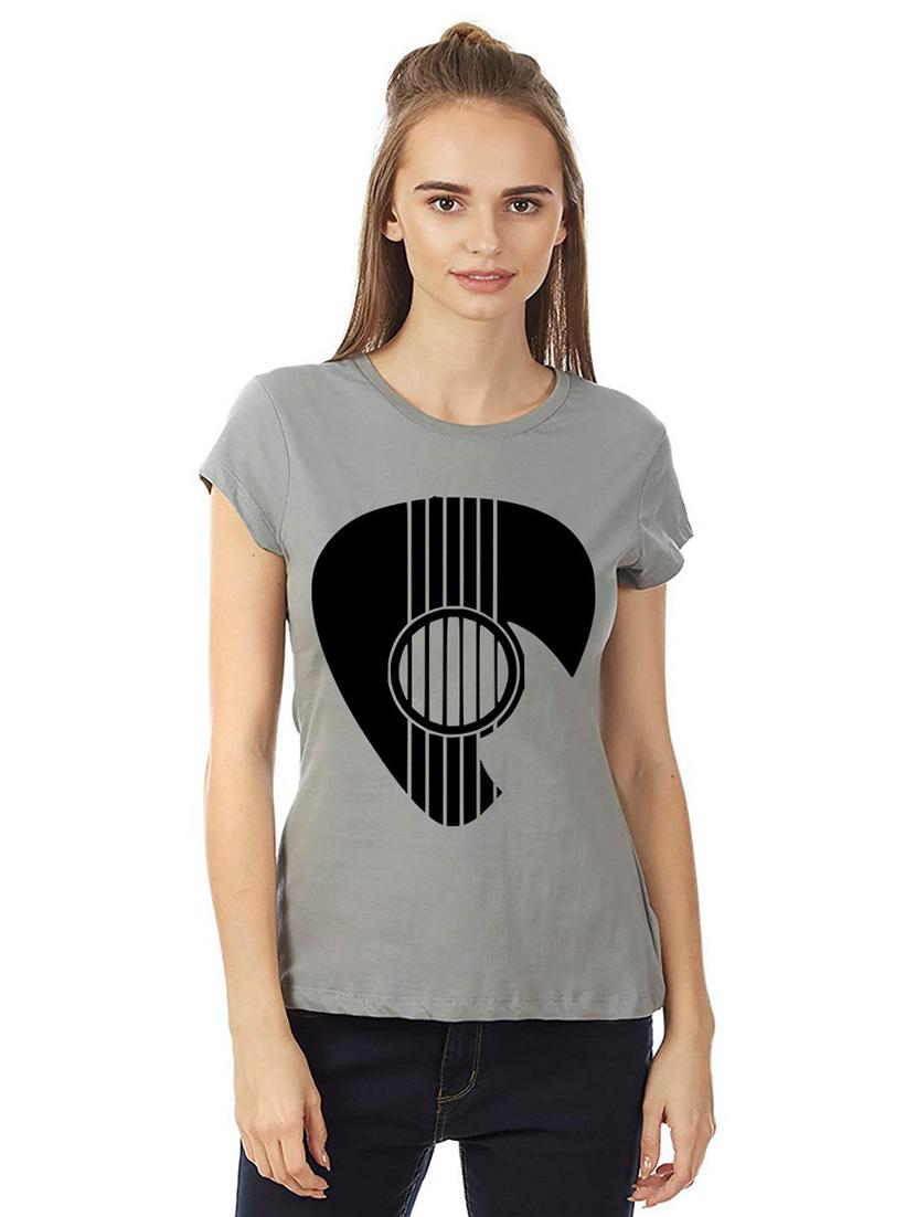 women round neck front printed t-shirt - 21015666 - Zoom Image - 0