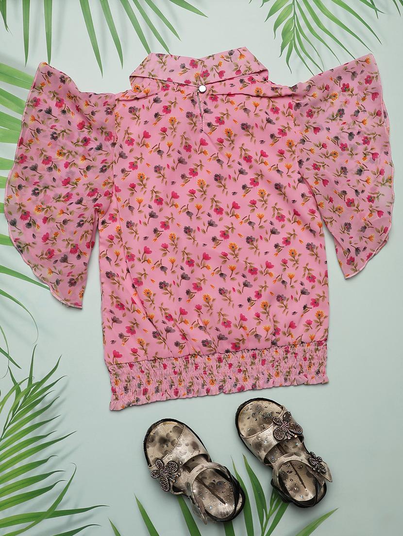 girls pink printed top - 21016161 - Standard Image - 1