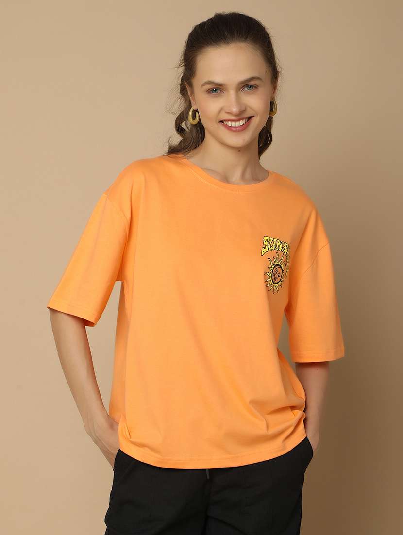 women round neck graphic regular t-shirt