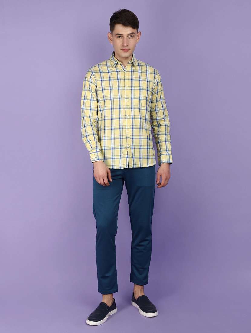 men solid ankle length chinos  - 21016210 -  Standard Image - 4