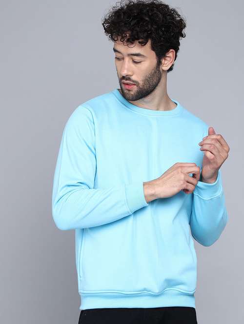 blue polycotton plain sweatshirt - 21016400 -  Standard Image - 0
