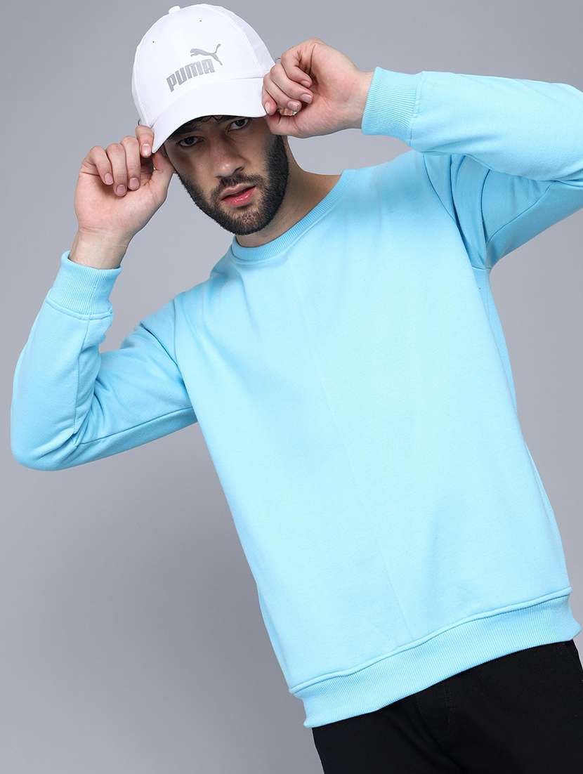 blue polycotton plain sweatshirt - 21016400 -  Standard Image - 1