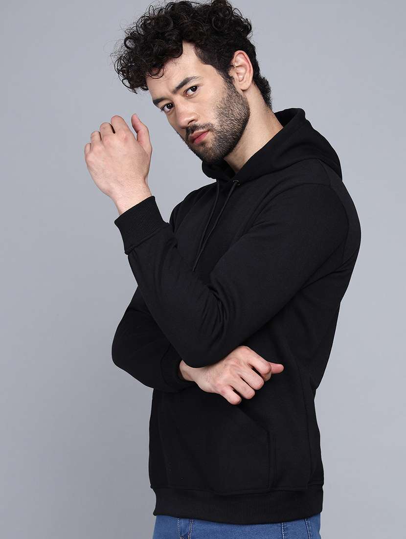black polycotton plain sweatshirt - 21016402 -  Standard Image - 1