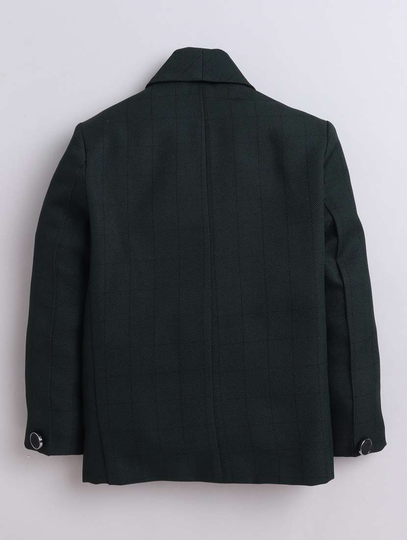 green checked printed detailed blazer - 21016410 -  Standard Image - 1