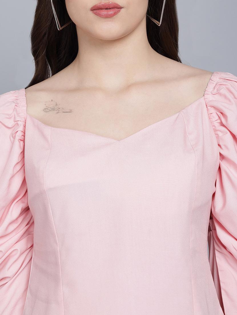 women solid pink casual top - 21016457 - Standard Image - 4