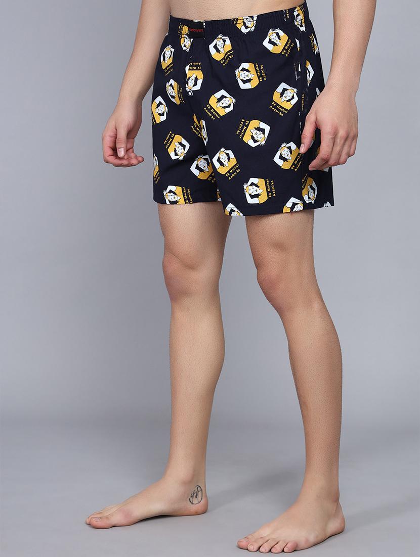 navy blue cotton boxer - 21016554 - Standard Image - 1