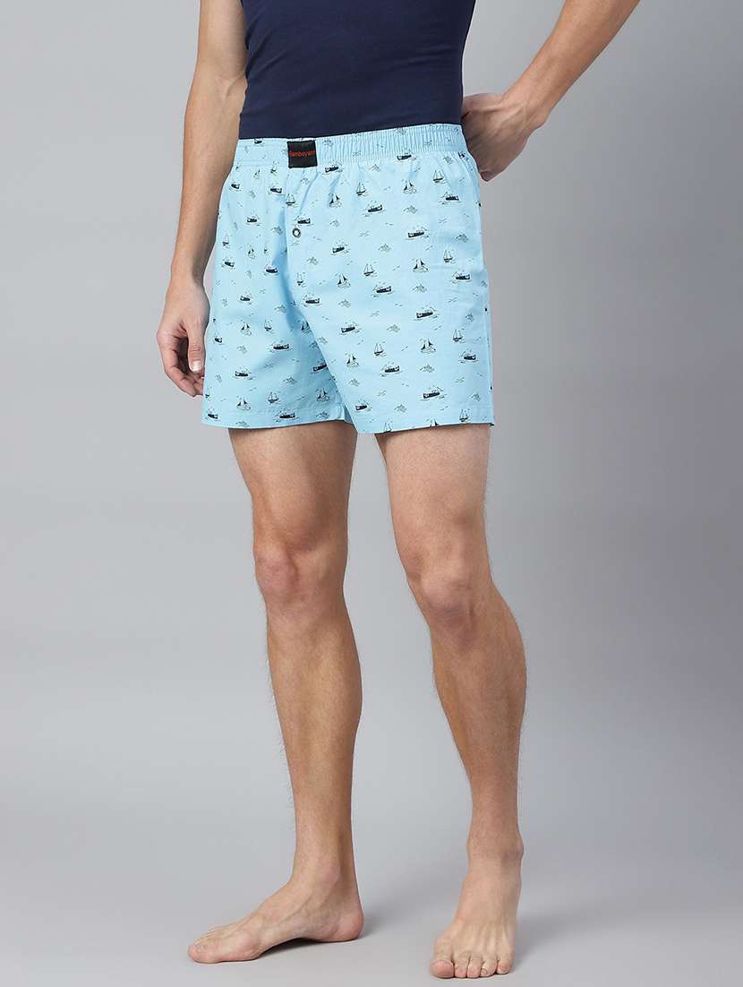 light blue cotton boxer - 21016558 -  Standard Image - 1
