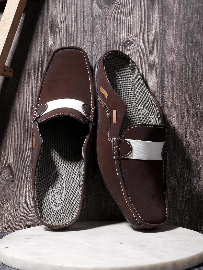 brown mesh & synthetic slip on shoes - 21016706 -  Zoom Image - 0