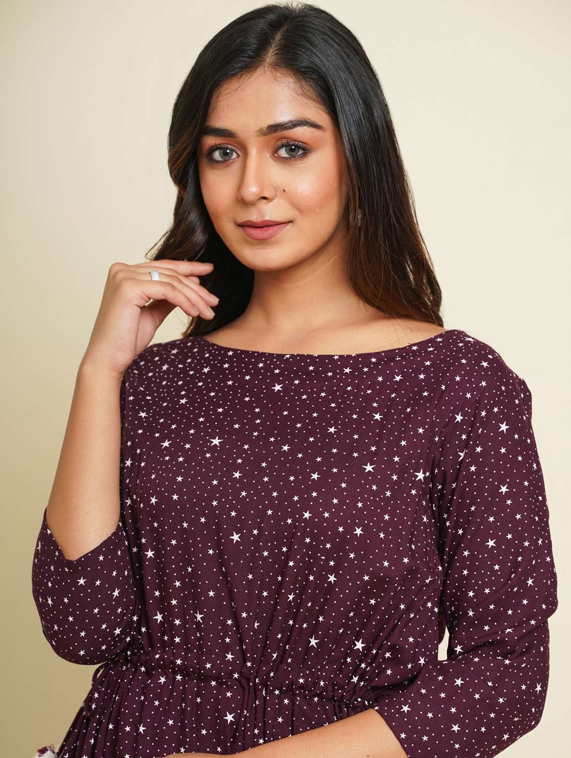 purple rayon full leg  jumpsuit - 21016735 -  Standard Image - 4