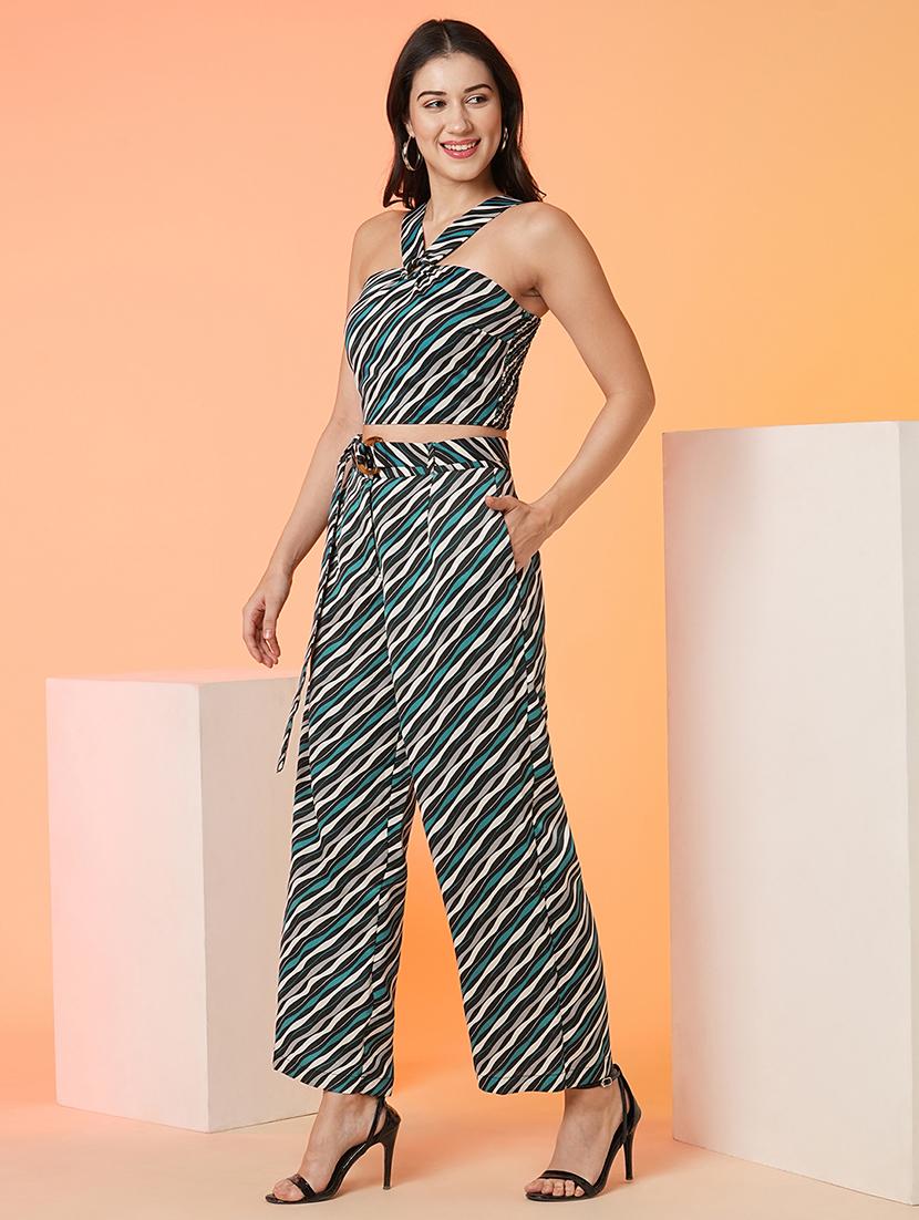 multi colored polyester top and trouser co-ord set - 21016983 - Standard Image - 1