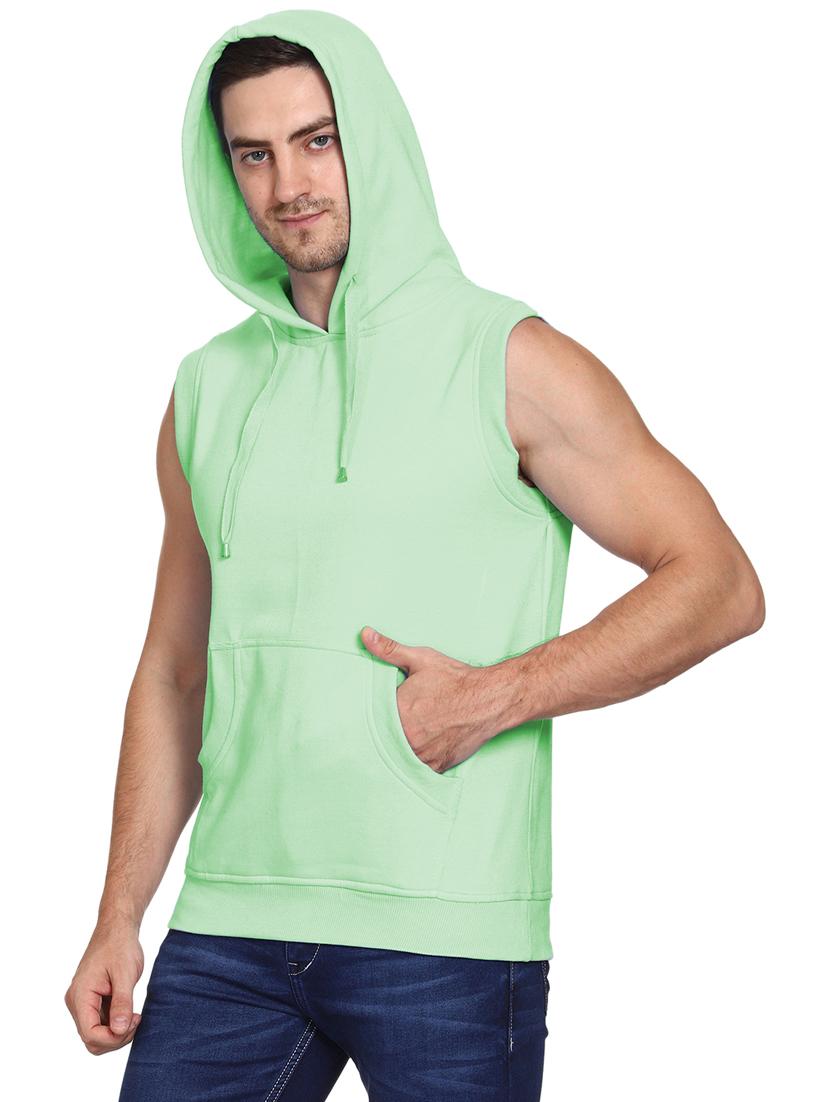 green cotton blend plain sweatshirt - 21017547 - Standard Image - 1