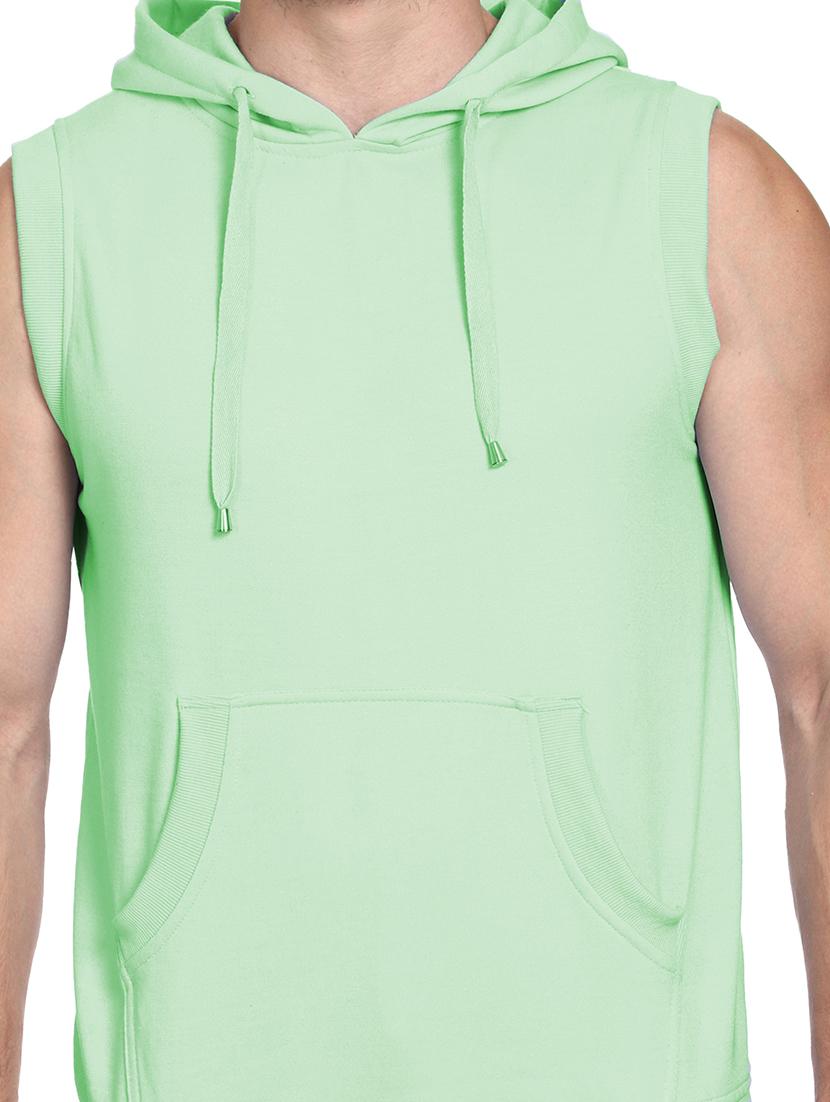 green cotton blend plain sweatshirt - 21017547 - Standard Image - 4