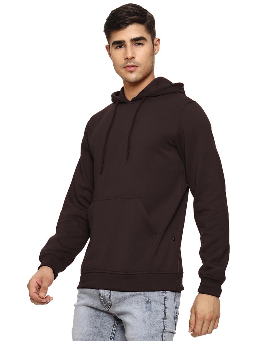 black fleece plain sweatshirt - 21017553 - Standard Image - 1