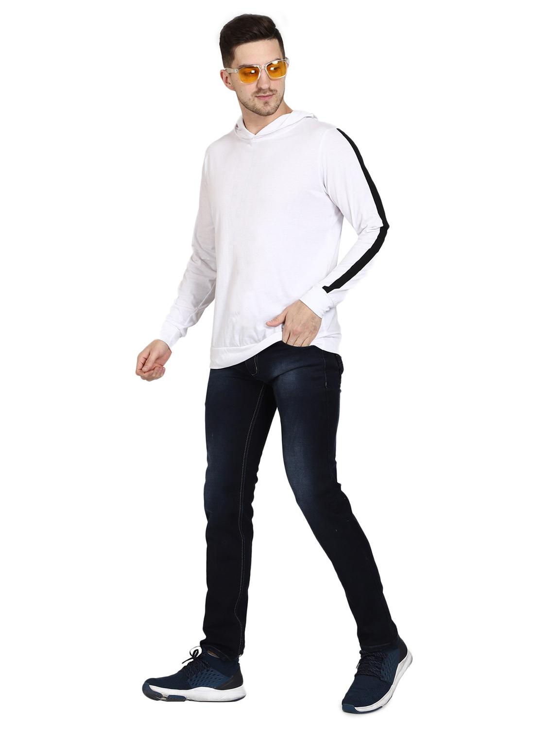 white cotton plain sweatshirt - 21017558 - Standard Image - 4