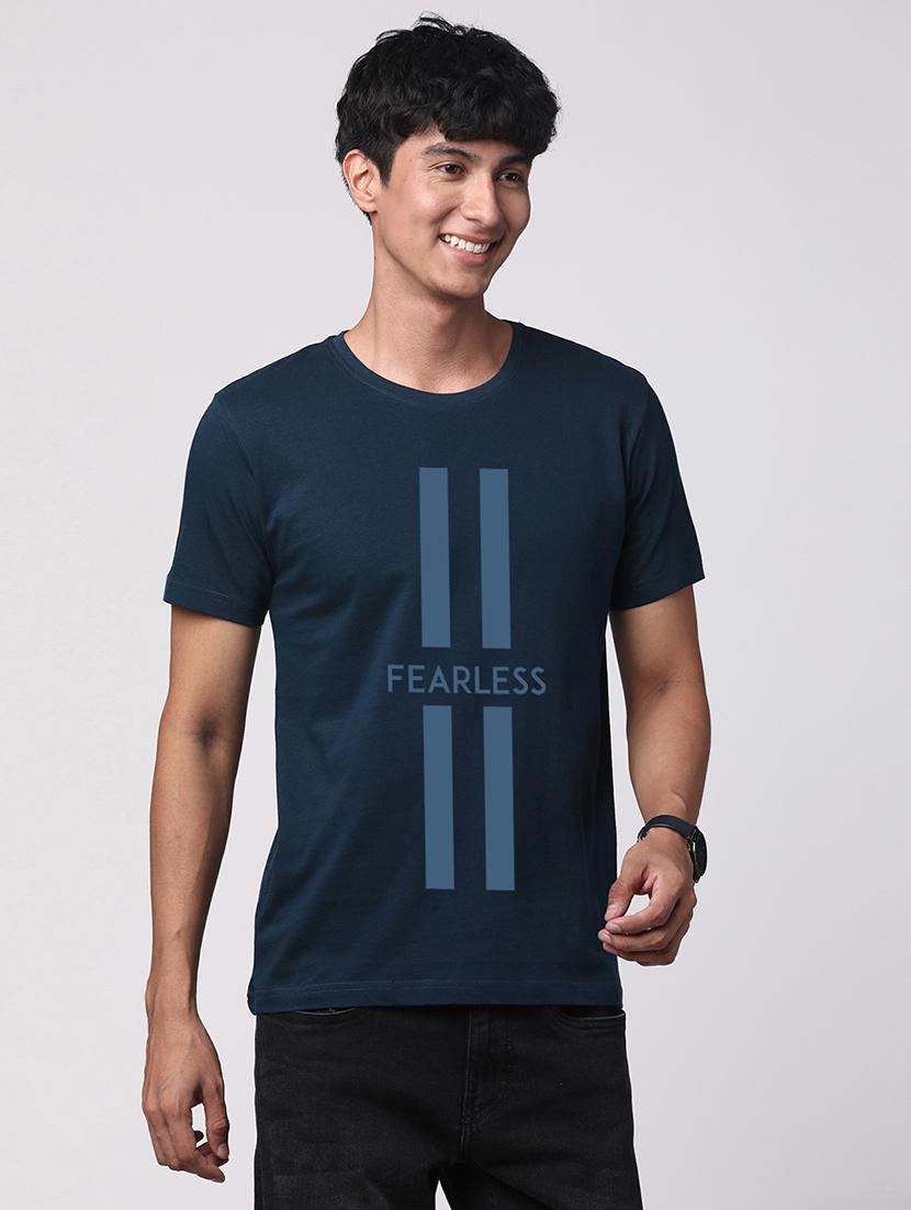 teal cotton chest print tshirt - 21017606 - Standard Image - 1
