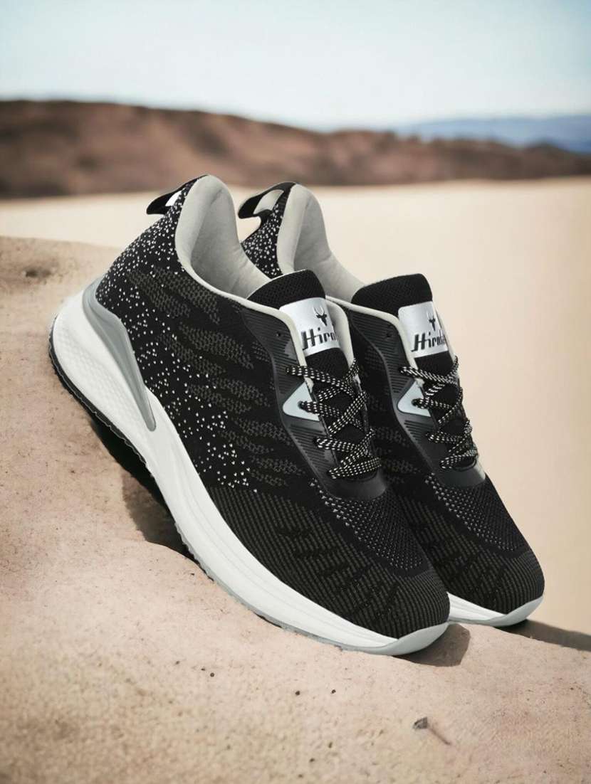 black mesh sport shoes