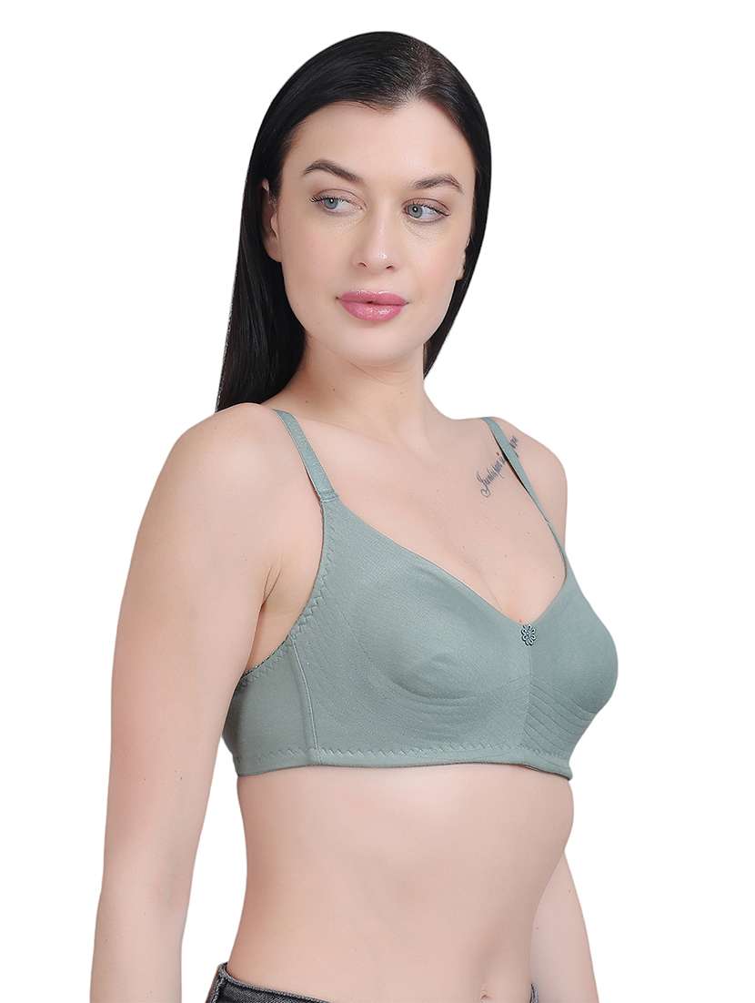 women green solid regular bra - 21018668 - Standard Image - 1