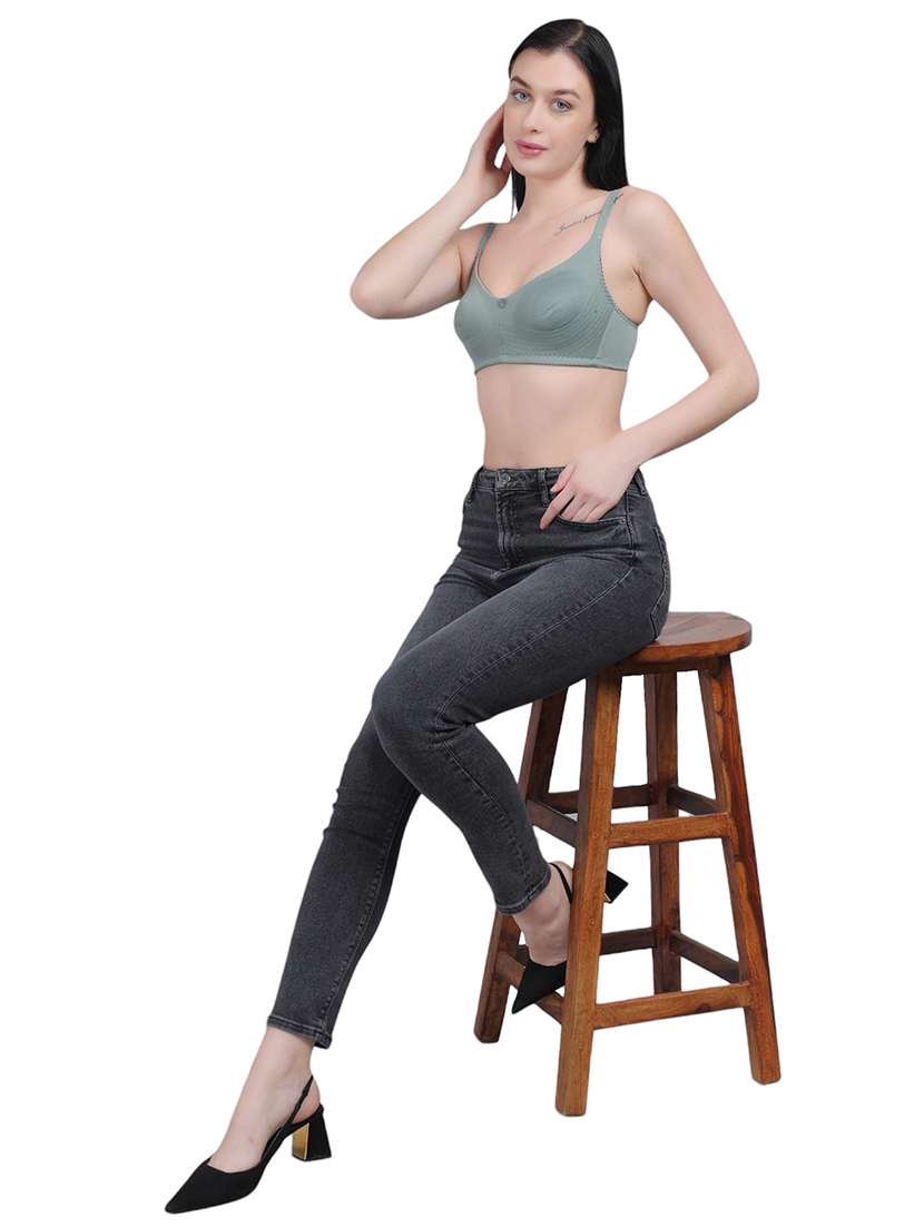 women green solid regular bra - 21018668 - Standard Image - 4