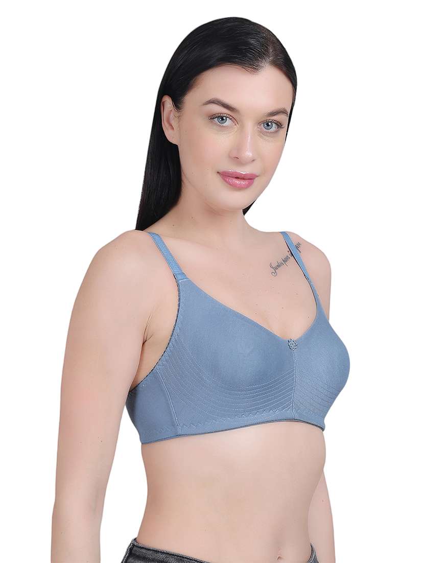 women blue solid regular bra - 21018675 -  Standard Image - 1