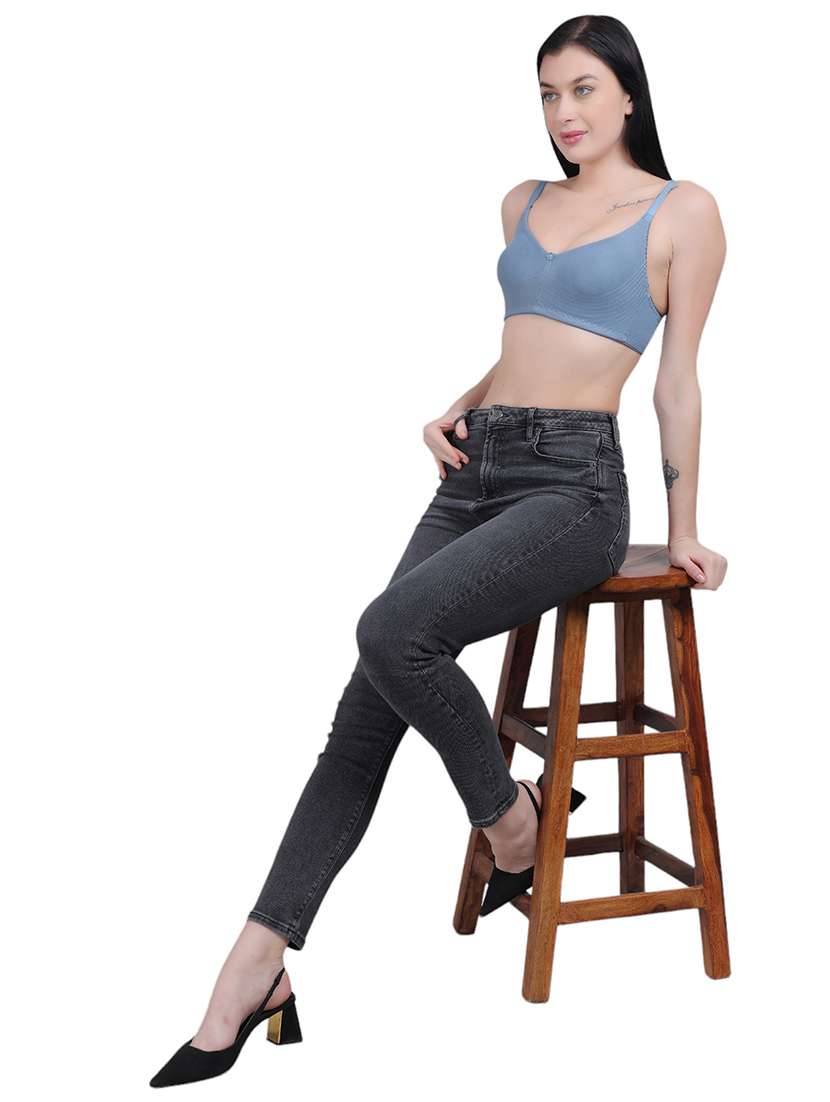 women blue solid regular bra - 21018675 -  Standard Image - 4