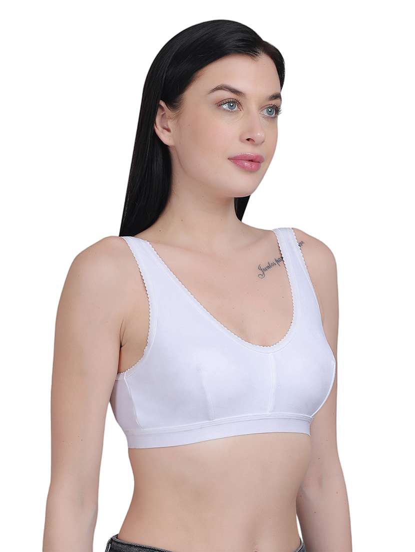 women white solid regular bra - 21018682 - Standard Image - 1