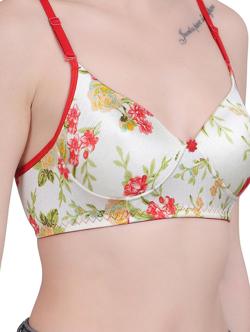 cream nylon regular bra - 21018697 - Standard Image - 6