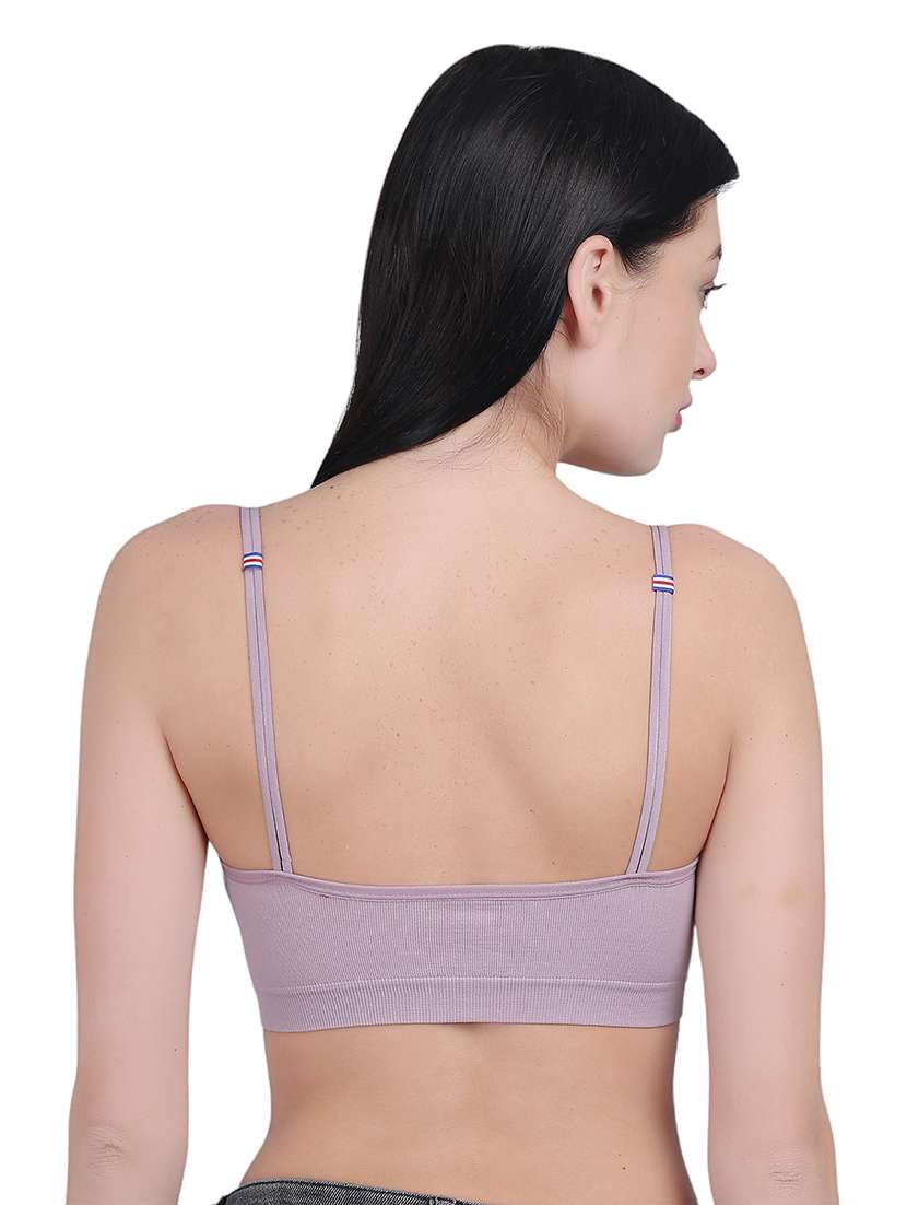 purple nylon stickon bra - 21018710 -  Standard Image - 4