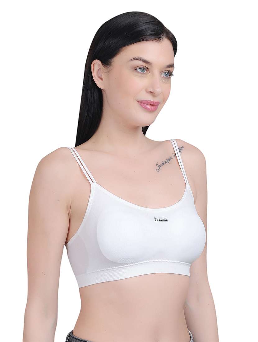white nylon stickon bra - 21018717 -  Standard Image - 1
