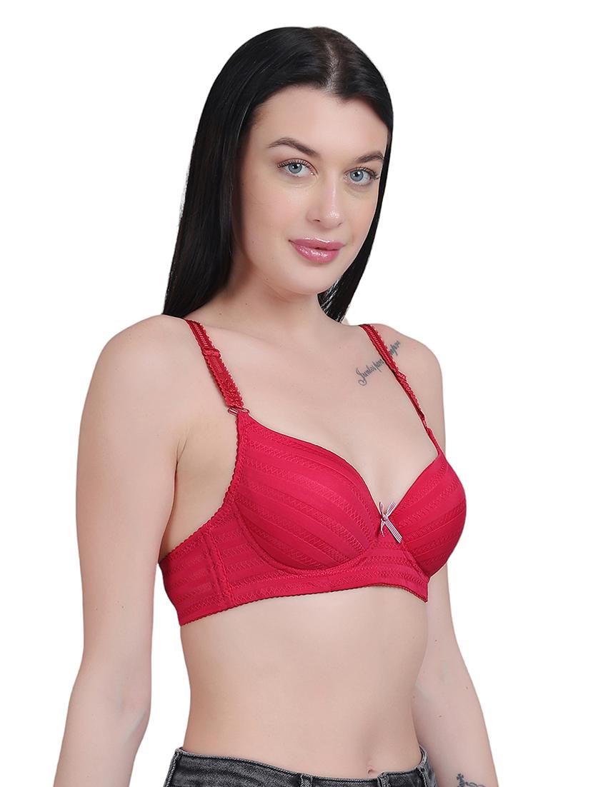 pink nylon regular bra - 21018724 - Standard Image - 1