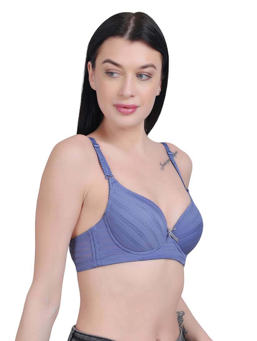 blue nylon regular bra - 21018734 - Standard Image - 1