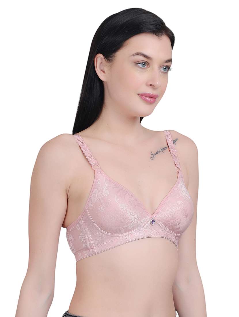 pink nylon regular bra - 21018764 - Standard Image - 1