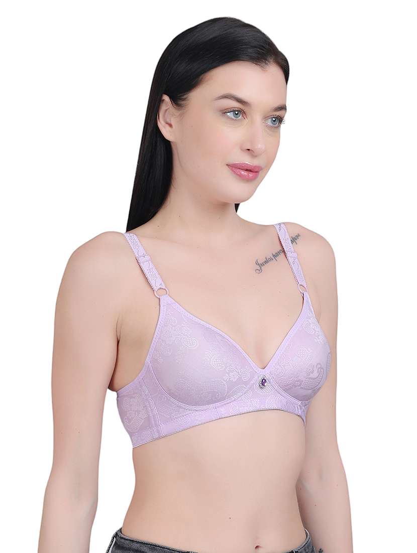 lavender self design regular bra - 21018774 - Standard Image - 1