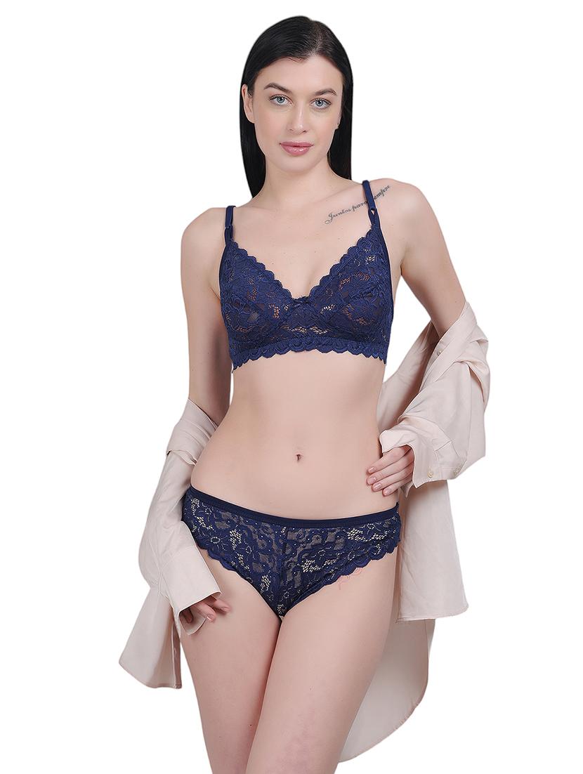 women self-designed bras and panty set - 21018837 - Standard Image - 1