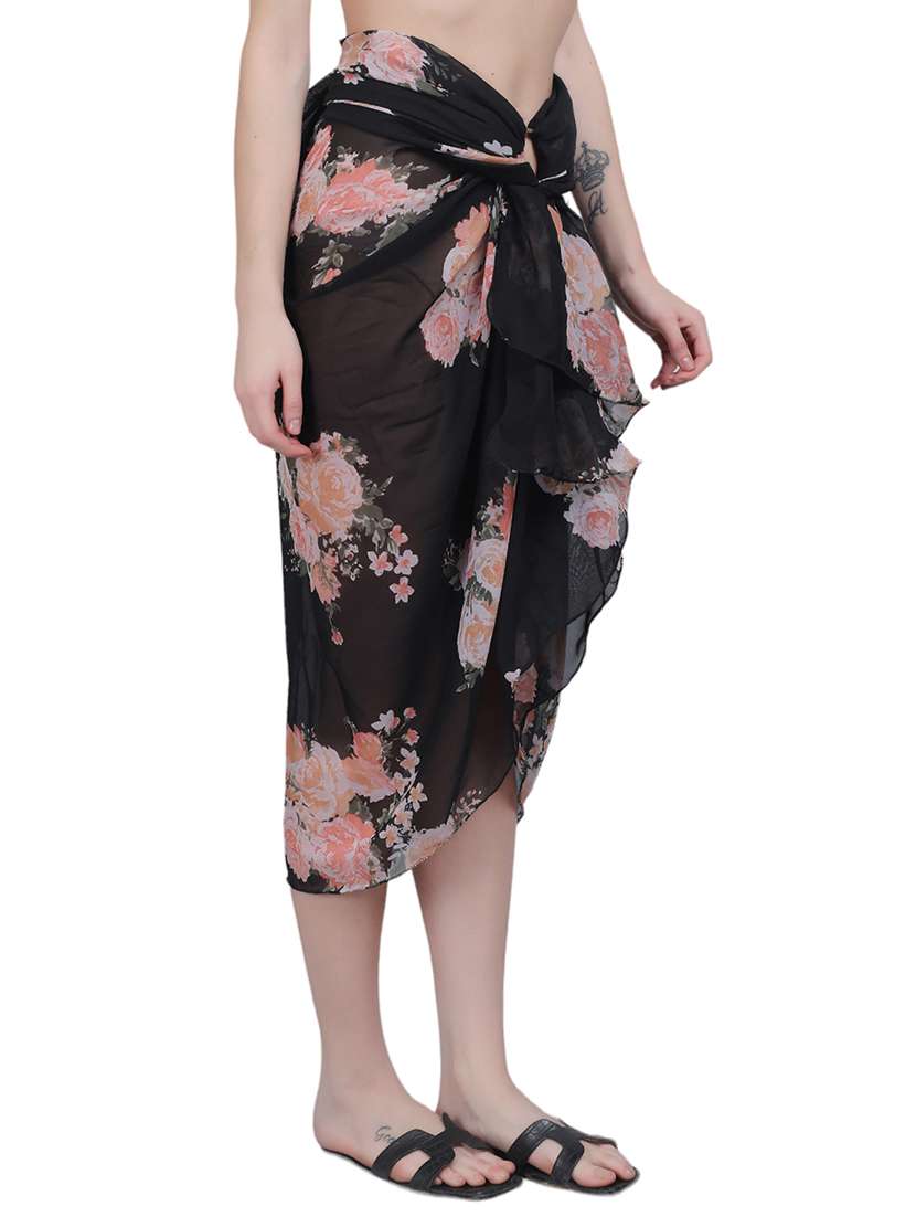 women floral printed sarong